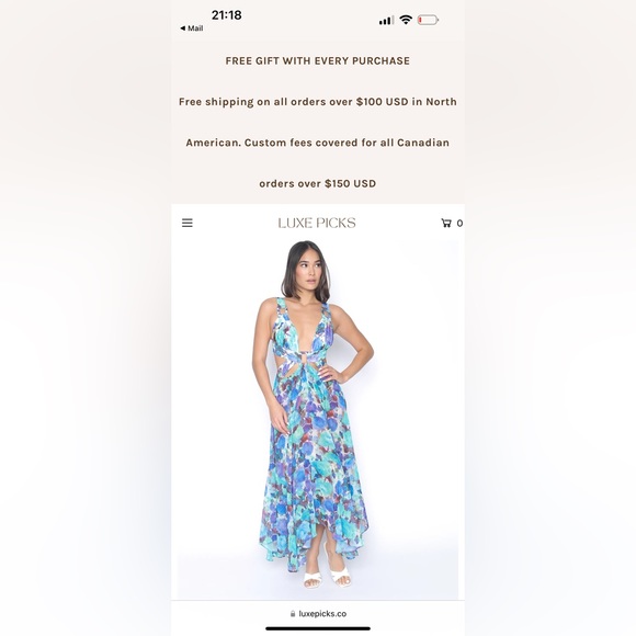 The most gorgeous flowy lightweight dress. Worn twice. Perfect condition - Picture 3 of 4